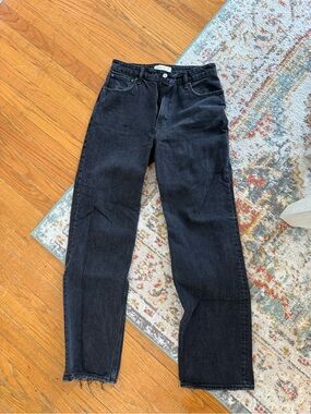 Black High Rise Curve Love 90s Relaxed Jeans (28 L)